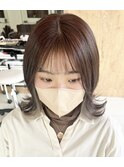 White beige イヤリングカラー