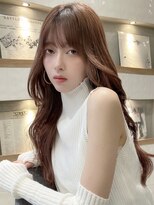 アリュウル 表参道 青山(Allure)&nbsp;褒められる。憧れ韓国くびれヘア/顔まわりカットピンクベージュ