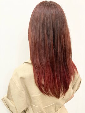 ラフ 原宿(L.a.a.g.f harajuku) ピンク インナーカラー@原宿