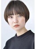艶、丸みショート/透明感アッシュブラウン