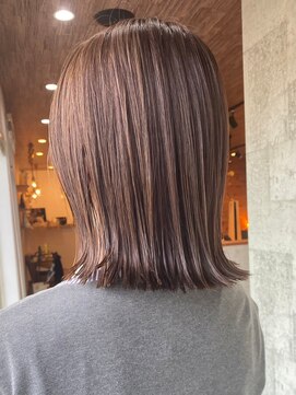 ミルヘアデザイン(mil hair design) ミルクティーベージュダブルカラーインナーカラーケアブリーチ