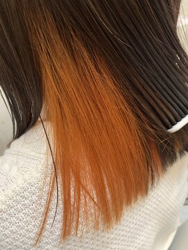 ロマンヤカタ ファース(ROMAN YAKATA fars) 髪質改善プレミアムカラー インナーカラーオレンジ@田代2/15