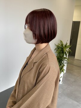 ゴウトゥデイシェアサロン 町田店(GO TODAY SHAiRE SALON) 色持ちするブリーチなしレッド♪