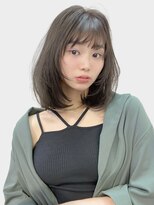 ボブレイヤー　フェイスレイヤー　韓国ボブ　グレージュカラー