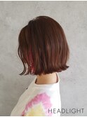 外ハネボブ×ピンクイヤリングカラー