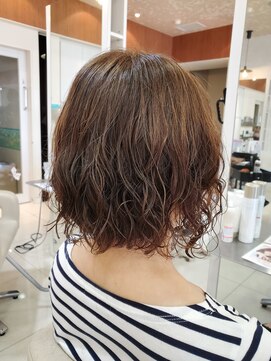 レイフィールド 滝の水店 くせ毛風クリームパーマボブウェーブ