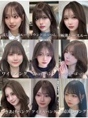 小顔シースルーバング ぱっつん前髪 2wayバング センターパート