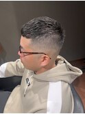 ビジネスベリーショート クロップスキンフェード くせ毛カット