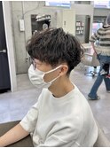 波巻きパーマ×ナチュラルマッシュ