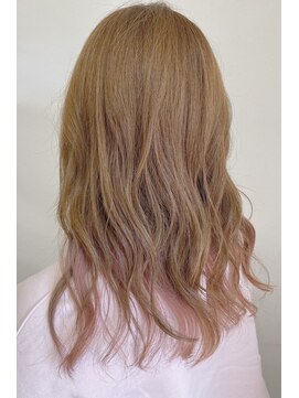 レセ 南柏店(Laissez) フェミニンロング/くすみピンク/裾カラー/ピンクベージュ/モテ髪