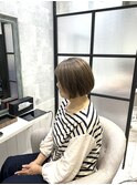 白髪ぼかし/白髪改善カラー/ショート/透明感カラー/脱白髪染め