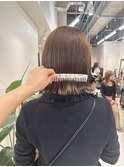 ヘーゼルベージュ/小顔/ワンレン/茅ヶ崎/髪質改善/前髪