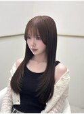 透け感バング×髪質改善ストレート×レイヤーカット