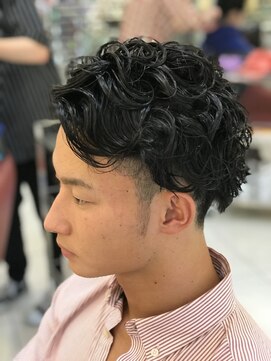 クオリス 上福岡店(QUALIS) モテ髪◎メンズパーマスパイラルパーマ×アップバング色気