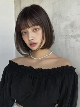 ユーフォリア 渋谷グランデ(Euphoria SHIBUYA GRANDE) ぱつんとボブ ショートボブ 韓国ヘア 韓国ボブ ボブヘア