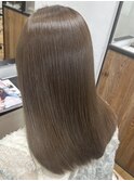 オリーブベージュブリーチなしダブルカラー