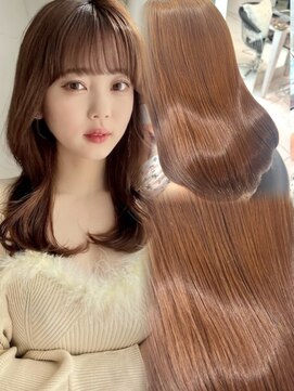 フォルテ ティアラ 横浜店(FORTE TIARA) 透明感マロンベージュ/ブリーチなしWカラー/髪質改善カラー