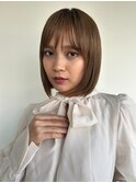 艶髪オリーブベージュ前下がりミニマルボブp1北浦和20代30代40代