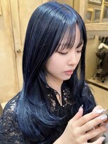 マーシアバイアルティナ 蒲田店(Marcia by artina)&nbsp;ネイビー/ブルーブラウン/ミディアムレイヤー/ハッシュカット