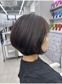 首元すっきり柔らかくびれボブ