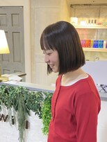 ココロヘアー ウィル 半田山店(Cocolo hair Will) まとまりボブ×まっすぐバング