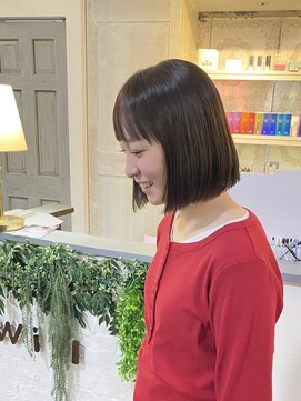 ココロヘアー ウィル 半田山店(Cocolo hair Will) まとまりボブ×まっすぐバング