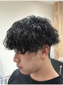 刈り上げマッシュに。波巻きスパイラルパーマ