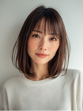 ロディーナコク 大口 新子安(rodina.coc) 着物ヘア/大人ガーリー/ダークアッシュ/似合わせカット/大口子安