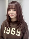モカベージュヘーゼルベージュハッシュカットバタフライカット