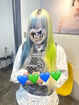ジュール 池袋(Joule) ブリーチ2回~デザインカラー×ネオンインナー♪♪