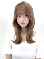 ジュネス 銀座(JYUNESU) ロングレイヤーグレージュカラーブリーチなしカラー透明感銀座