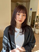 トリッカ シブヤ(TRICCA SHIBUYA)&nbsp;ミディアムレイヤー/ピンクブラウン/暖色カラー/質感仕上げ