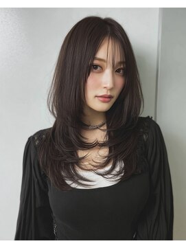 アンサ 小倉店(ANSA) 透けバング×くびれレイヤーミディ