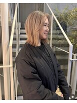 オブ ヘアー 自由が丘 ウエスト(Of HAIR WEST)&nbsp;ワンブリーチのミルクティーベージュ