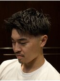 短髪フェード+スパイキーショート