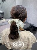 ふわふわローポニーテール