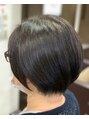 グロウ バイ フェイス(GLOW by face) 襟足スッキリめのショートボブ。春にオススメです!