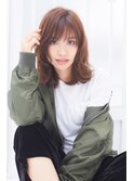 小慣れ感ＵＰ！外ハネ極ゆるふわデジタルパーマロブ