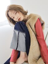 アイナミ ウィズ テトテ(AINM with tetote)&nbsp;【AINM/御影】くびれショートボブ 透明感ヘーゼルベージュ