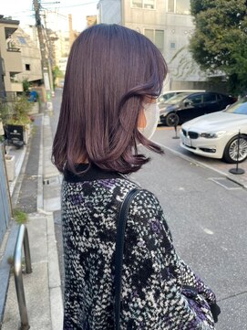 ヘアサロン ガリカ 表参道(hair salon Gallica) 大人ゆるふわラベンダーココアブリーチなしダブルカラー
