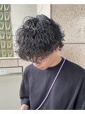 波巻きウルフ/メンズカットメンズパーマ/
