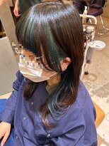 シャペウ駒込 グリーン系のインナーカラー