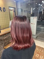 クアトロ グランシュ 川崎店(QUATRO × GranCieux)&nbsp;バレイヤージュ×チェリーブラウン