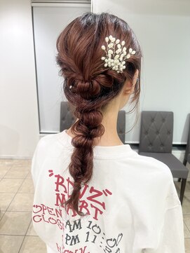 アッシュ 下北沢店(Ash) 編み下ろしヘアアレンジ