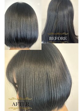 チェルモ 茅ヶ崎(CHELUMO) 広がり知らずボブヘア縮毛矯正