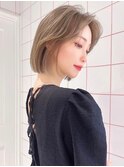 髪質改善/ボブ/ハイトーン/くびれボブ/前髪/名古屋/栄/韓国