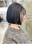 イメチェン/ホワイトブロンド/外ハネボブ/美髪/栄/矢場町r96