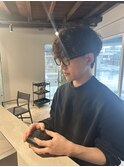 シャドウパーマ　波巻きパーマ