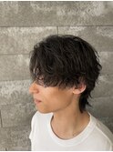 メンズマッシュウルフシャドウパーマメンズパーマ