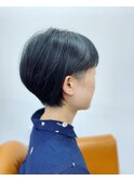 やみつき刈り上げ　ショートボブツーブロック風